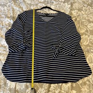 Talbots 3/4 tie sleeve blouse